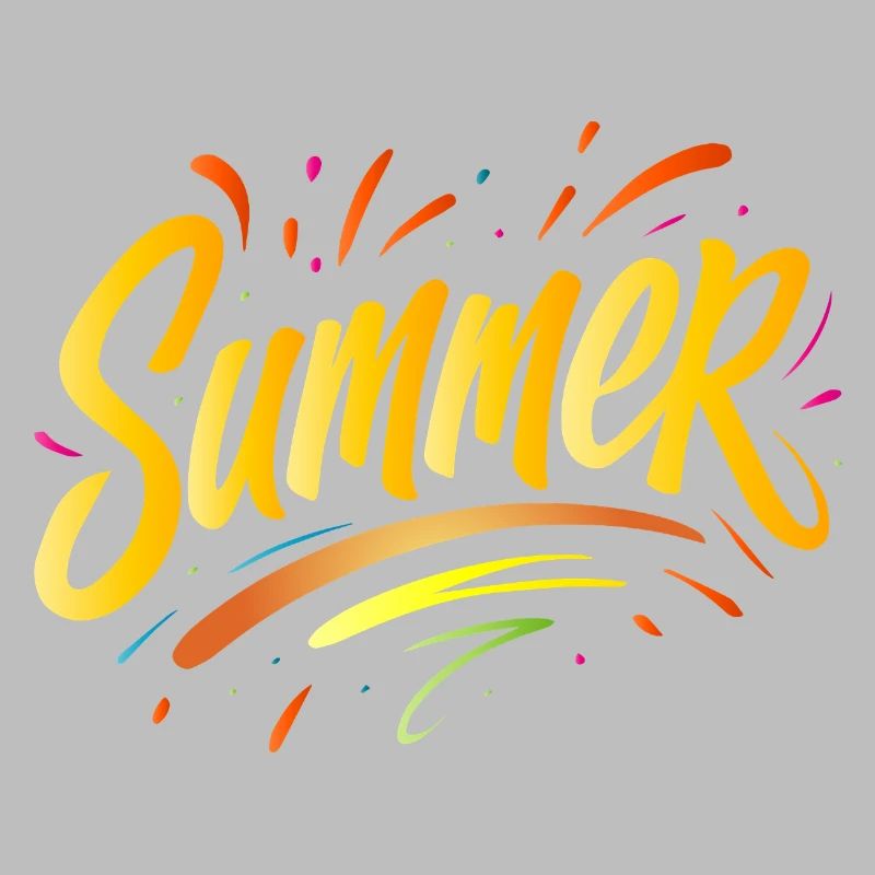 Summer Typo - Summer Design with Splash Elements