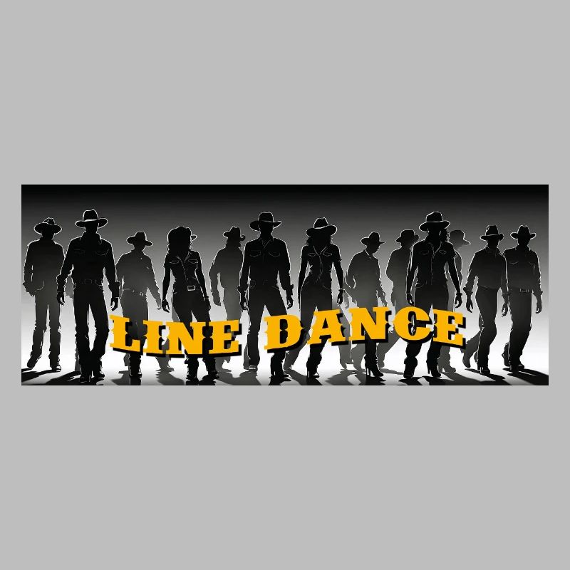 Line dance group dancing