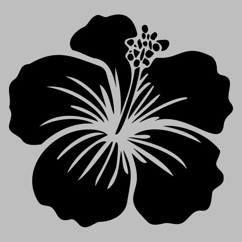 Hibiskus Blume – SVG Schwarz oder Weiß Icon Symbol