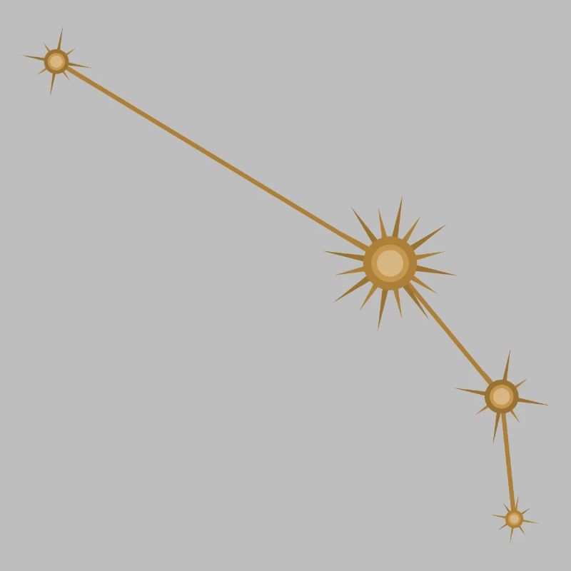 Constellation d’étoiles Bélier Signe de naissance Doré