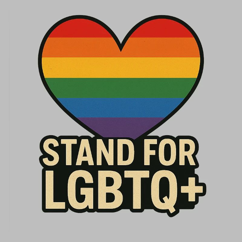 Pride Heart LGBT Support Design