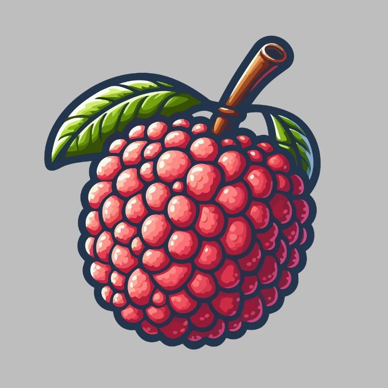 Vibrant Illustrated Lychee