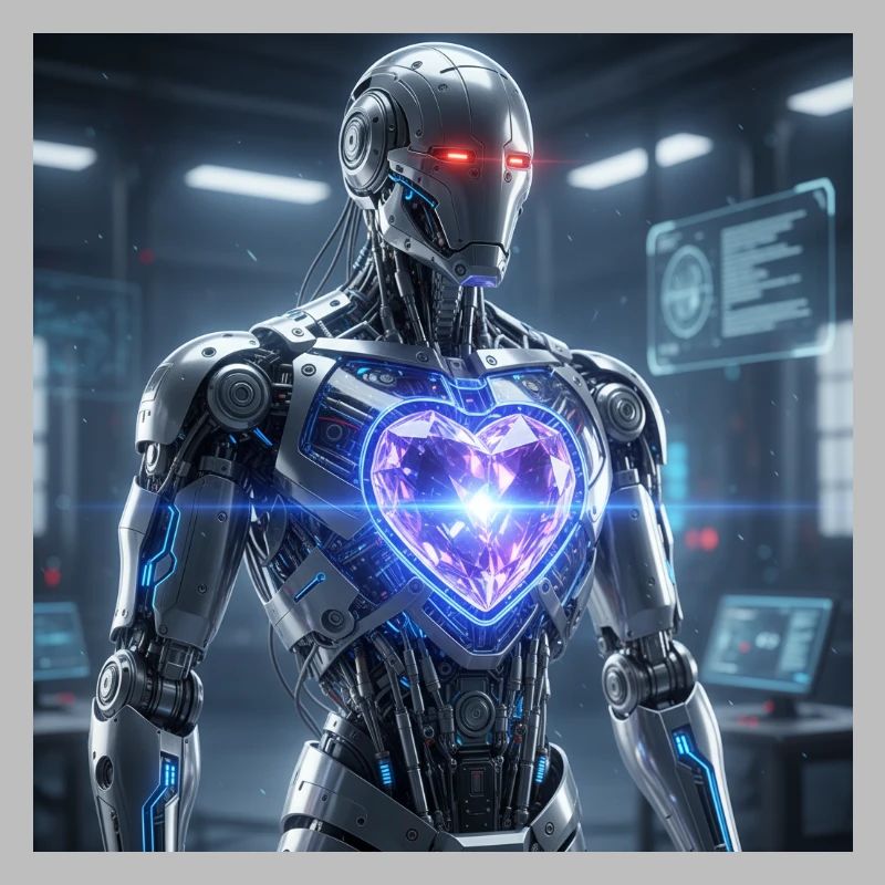 Futuristischer Roboter mit Lichteffekt