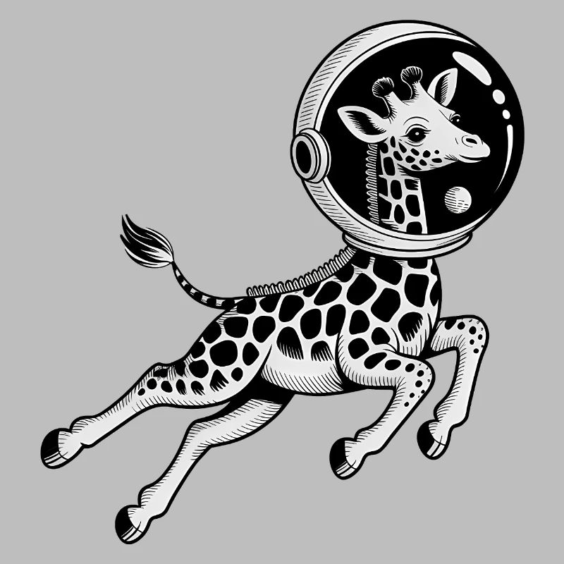 Girafe dans l'espace - Logo Cool Astonomy