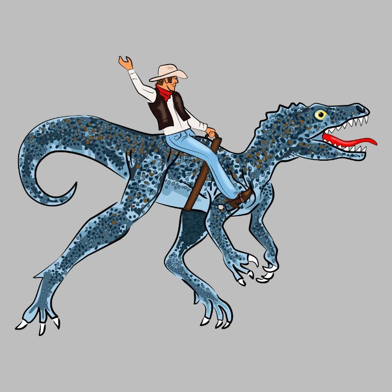 Abenteuerlicher Dinosaurier-Reiter