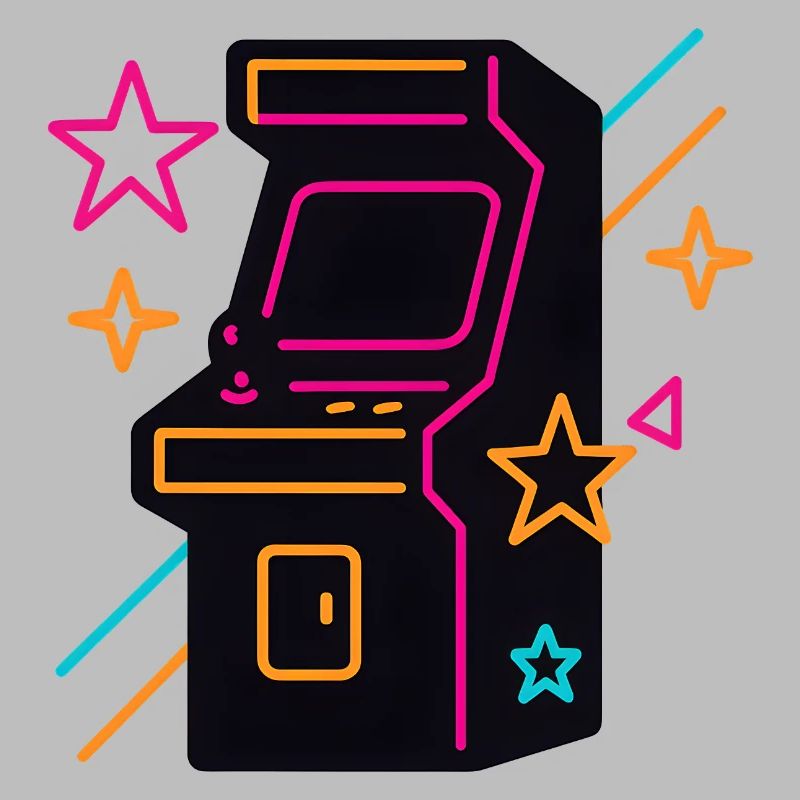 Conception de jeux d’arcade rétro au néon