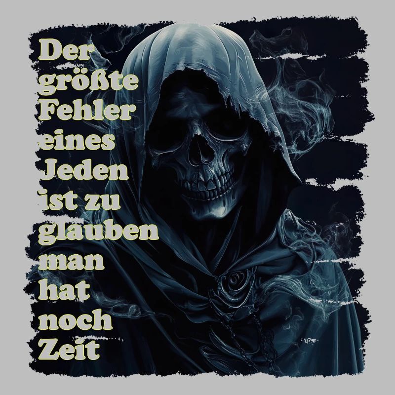 Dark skeleton face illustration