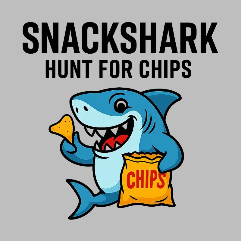 Niedlicher Haifisch mit Chips