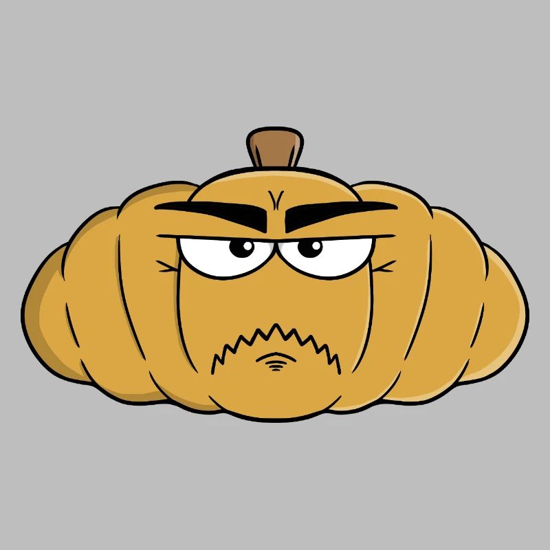 Expressive Furious Grumpy Pumpkin