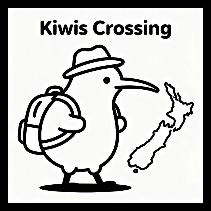 Kiwis Crossing: Traveling Kiwi with Backpack