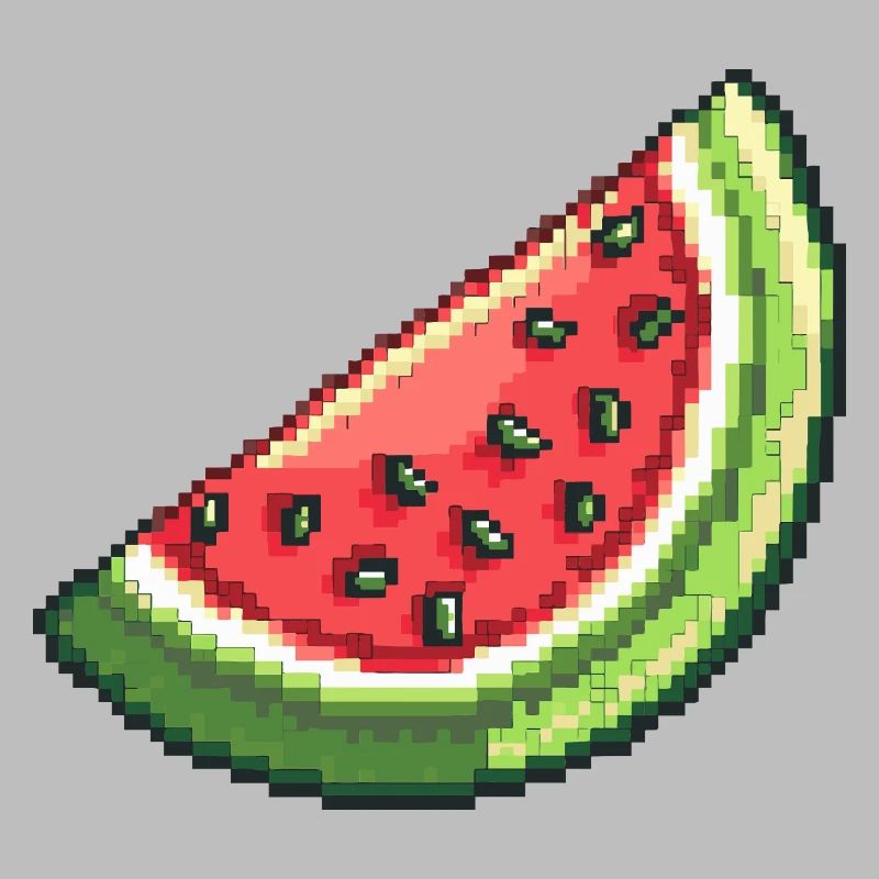 Tranche de pastèque pixel