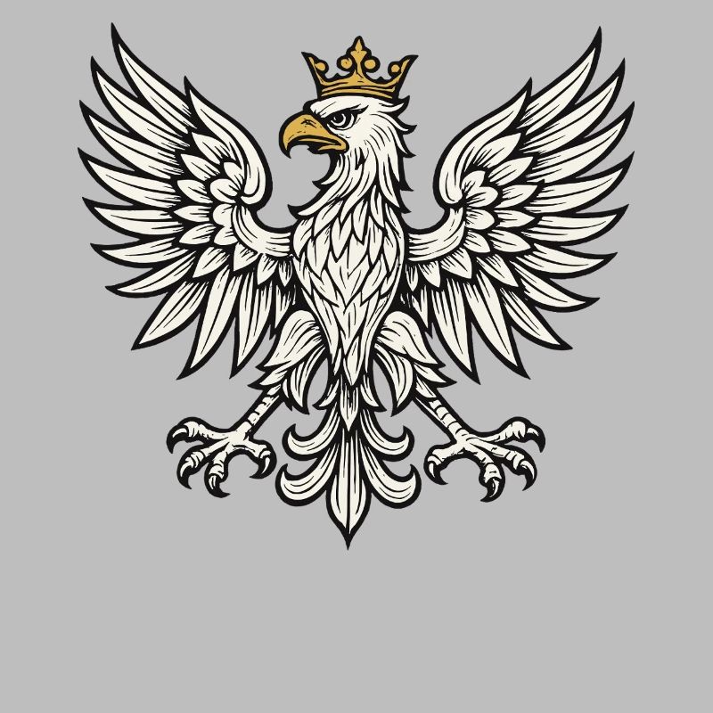 Poland White Eagle Minimal Heraldic Design