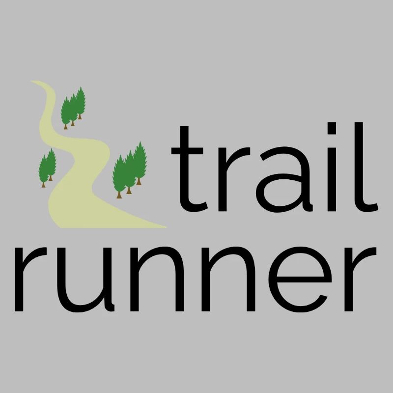 Trail Runner - Design with Text and Trail