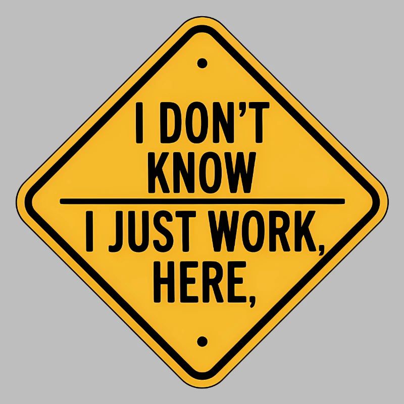 I dont know I just work here - Funny Construction 