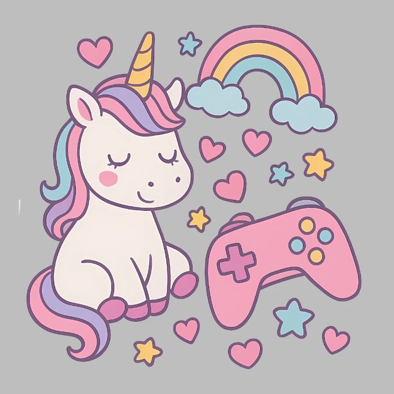 Super süßes Einhorn mit Gaming-Feeling