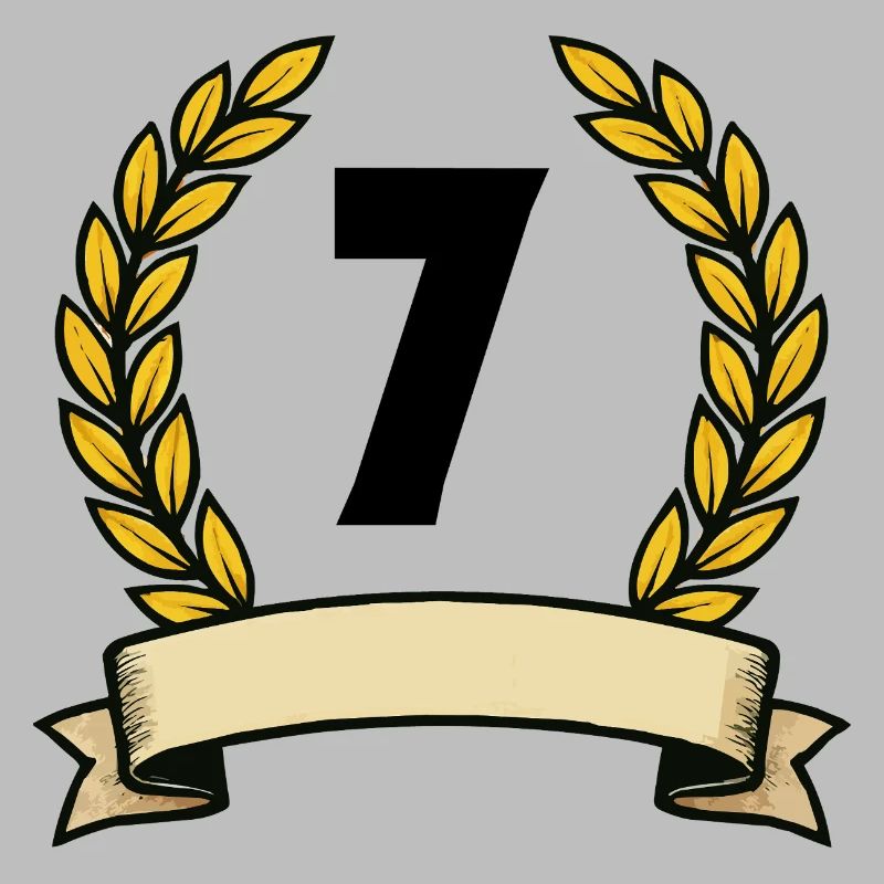 Couronne de laurier dorée numéro 7