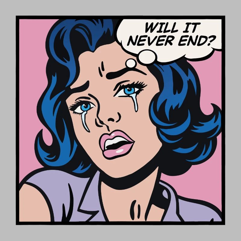 Wird es nie enden? Pop-Art-Mädchen