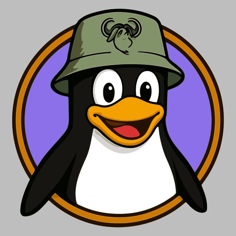 Tux Linux + GNU Hut