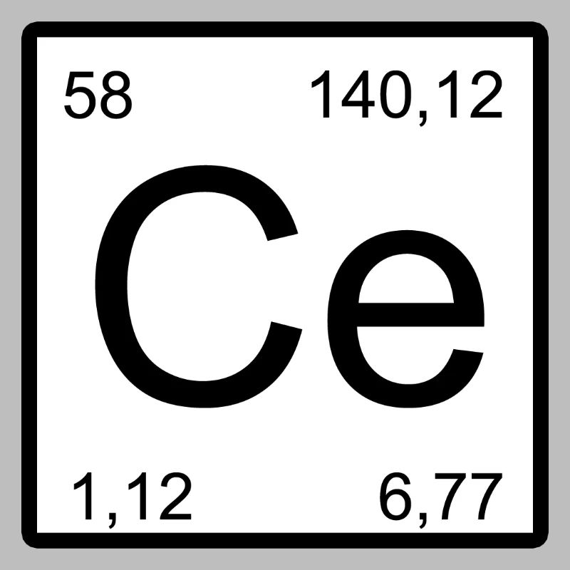 Graphisme minimaliste Cérium Élément