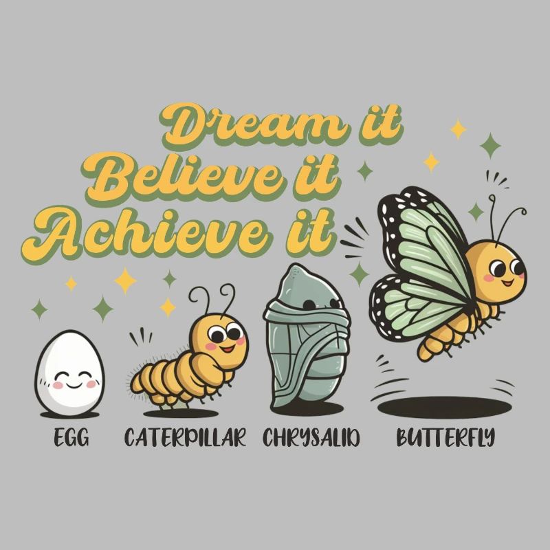 Chenille Schmetterling Schule Evolution Geschenk