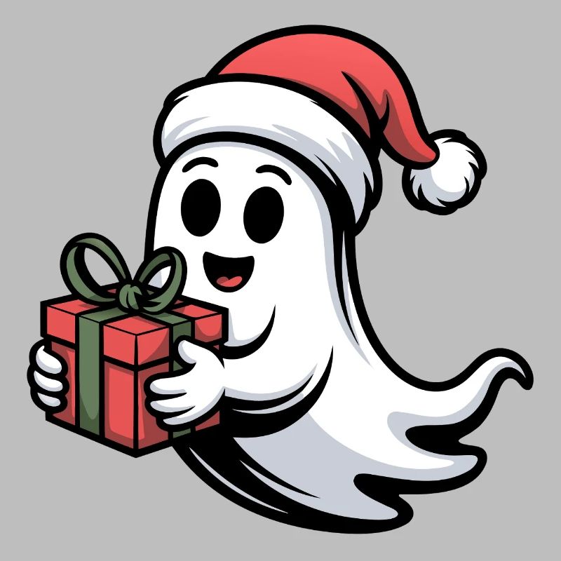 Weihnachtsgeist mit Geschenk