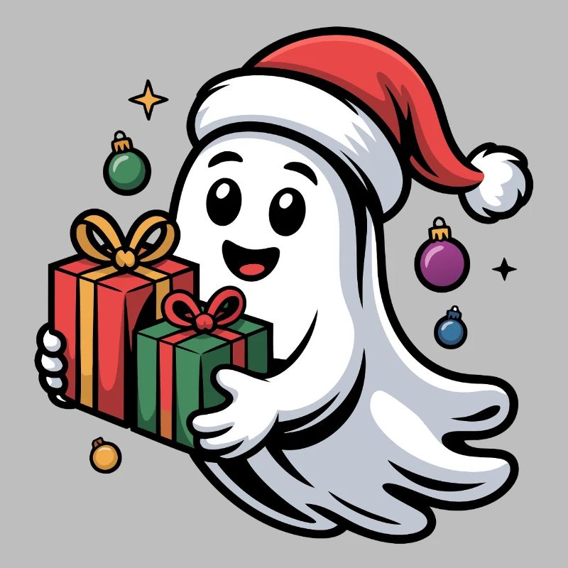 Weihnachtsgeist mit Geschenken