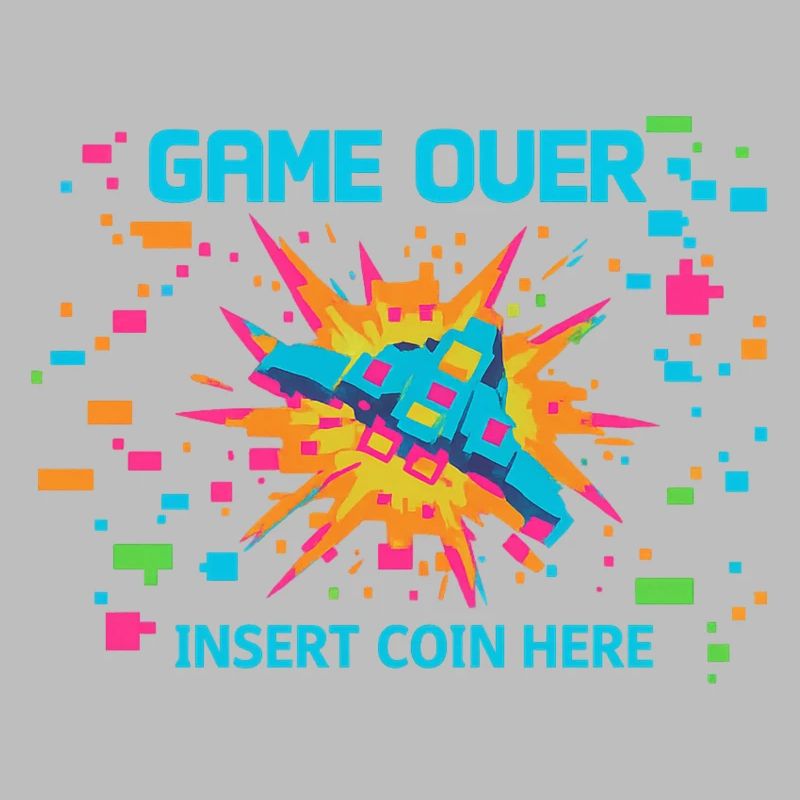 Game Over Neon Arcade Game