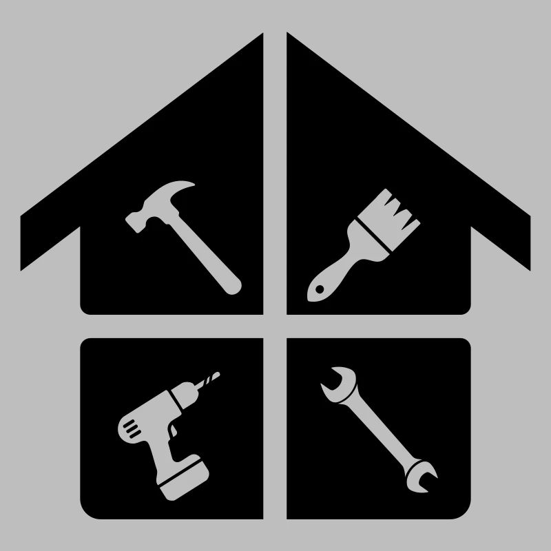 Craftsman Logo – Hammer, Drill & Brush