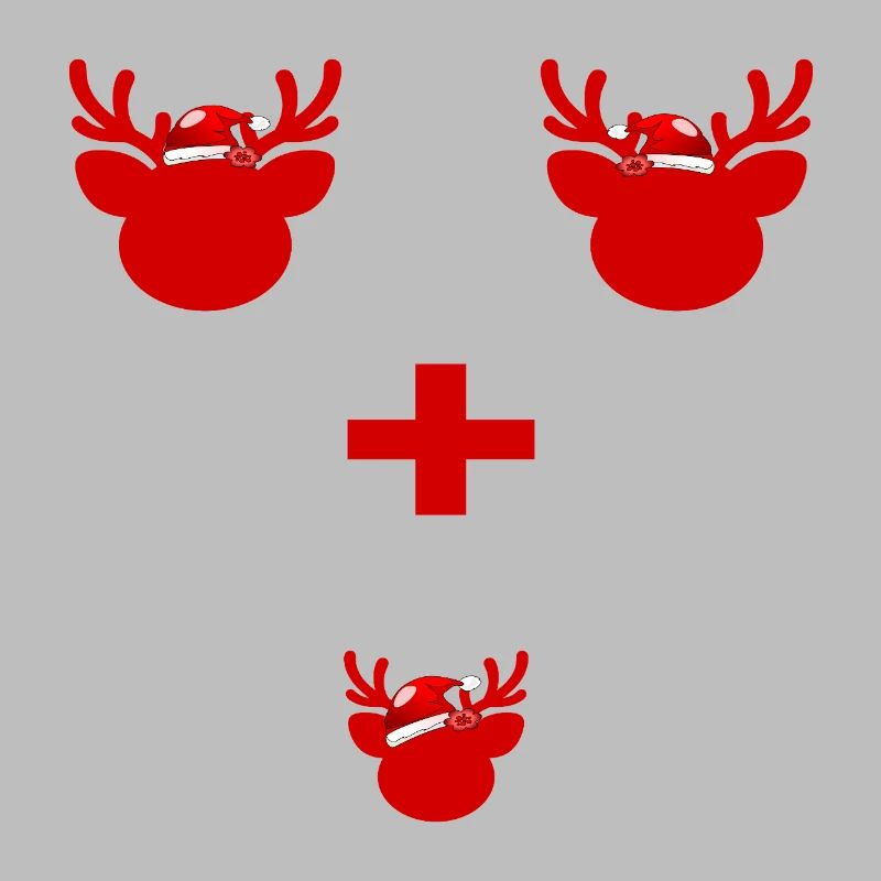 FIRST CHRISTMAS THREESOME REINDEER