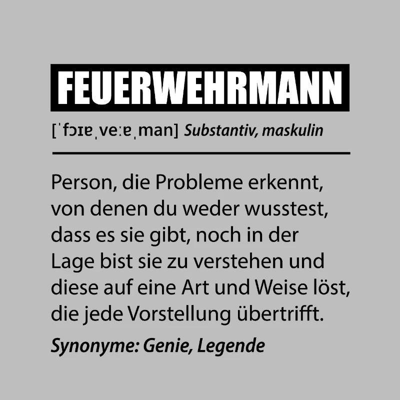 Feuerwehrmann Retter Helden Beruf Spruch Geschenk