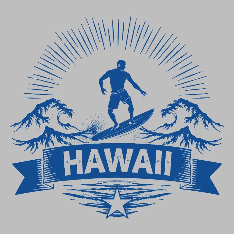 Hawaii Surfer Surfer sur Pacific Wave