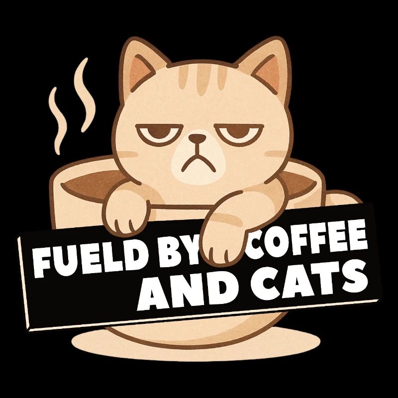 Alimenté par le café et la tasse de café pour chats