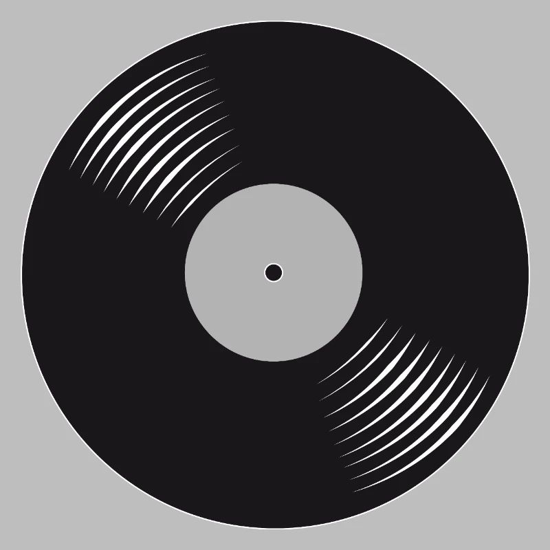 Disque vinyle noir stylisé
