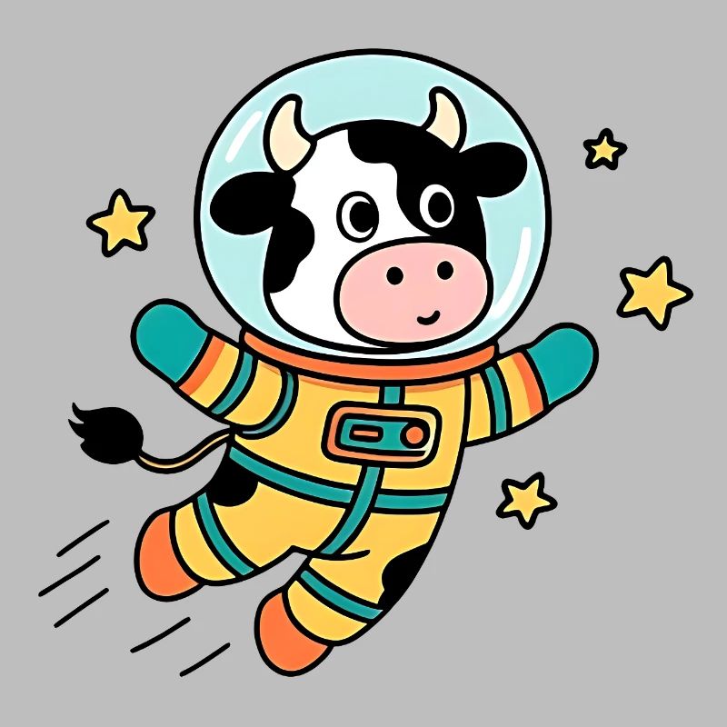 Vache Astronaute dans l'espace