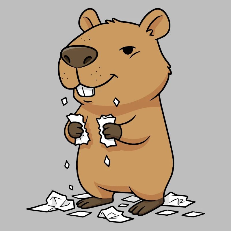 Capybara eats homework