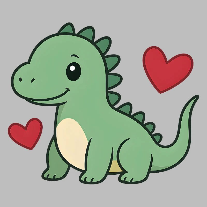 Adoration de cœurs de dinosaure mignons design de bébé mignon