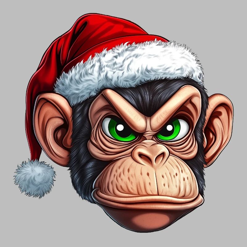 Monkey with Santa hat :)