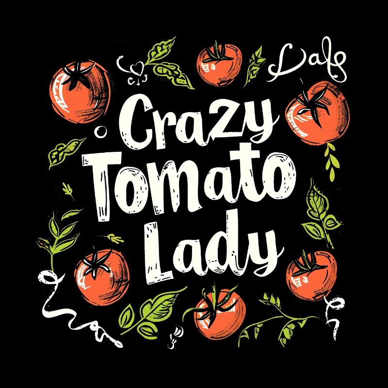 La Dame Folle des Tomates – Conception drôle de jardin de tomates
