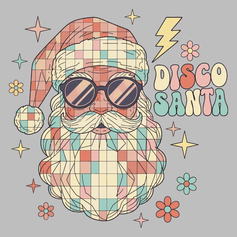 Techno Disco Weihnachtsmann Discokugel Lustig