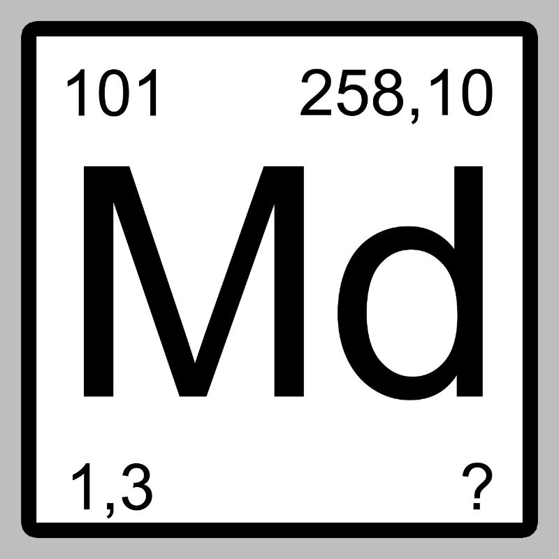 Md Mendelevium Element Monogram