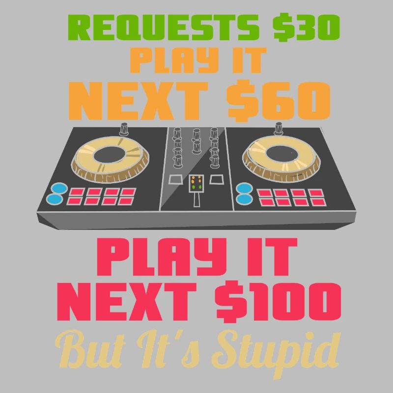 Funny DJ Request Fee Musical Turntable Design