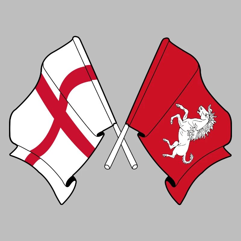 Kent traversé avec drapeau anglais