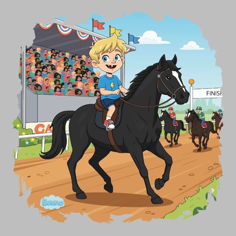 Bouno reitet ein Pferd - Kleiner Reiter Comic