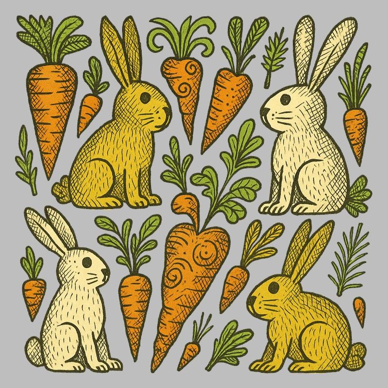 Karottengartenhasen-Illustration