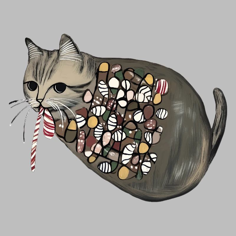 Candy Pattern Candy Cat
