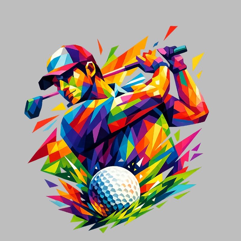 Explosion de couleurs dans les coups de golf