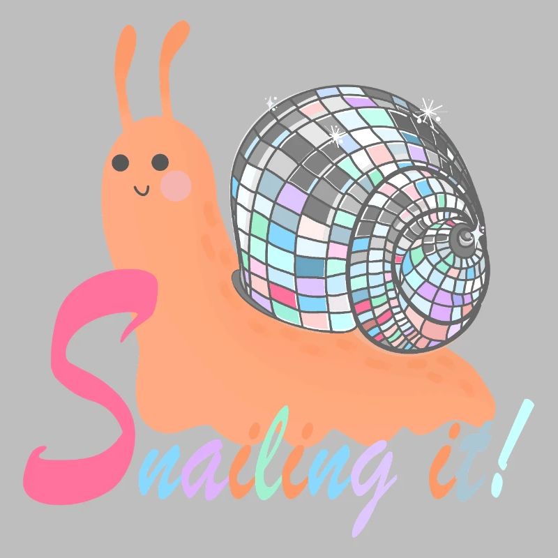 Escargot ! – Escargot coloré avec boule disco