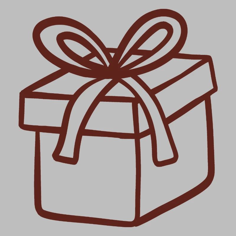 Rustikale handgezeichnete Geschenkbox