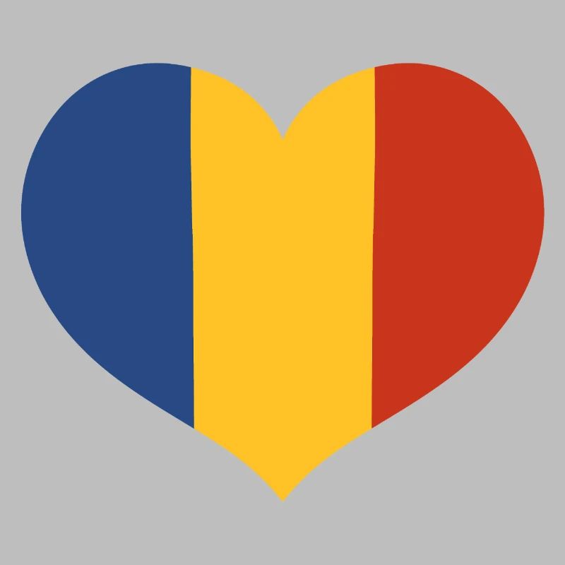 Cœur du drapeau roumain