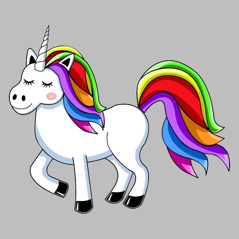 Regenbogen-Einhorn Cartoon-Design
